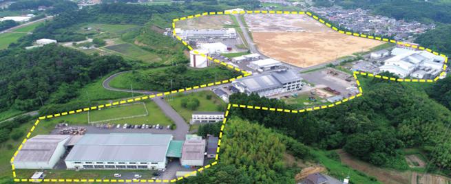 上空から見たグリーンタウンやもと工業団地