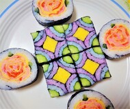 食べるアート教室飾り巻き寿司写真