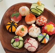 食べるアート教室手まり寿司写真
