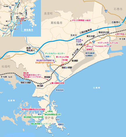 東松島市の地図